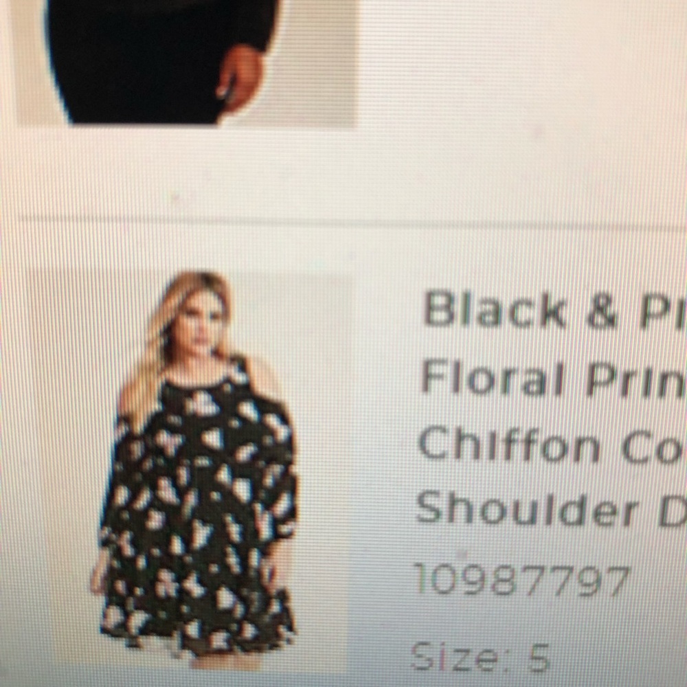 Torrid black floral cold should midi dress size 6
